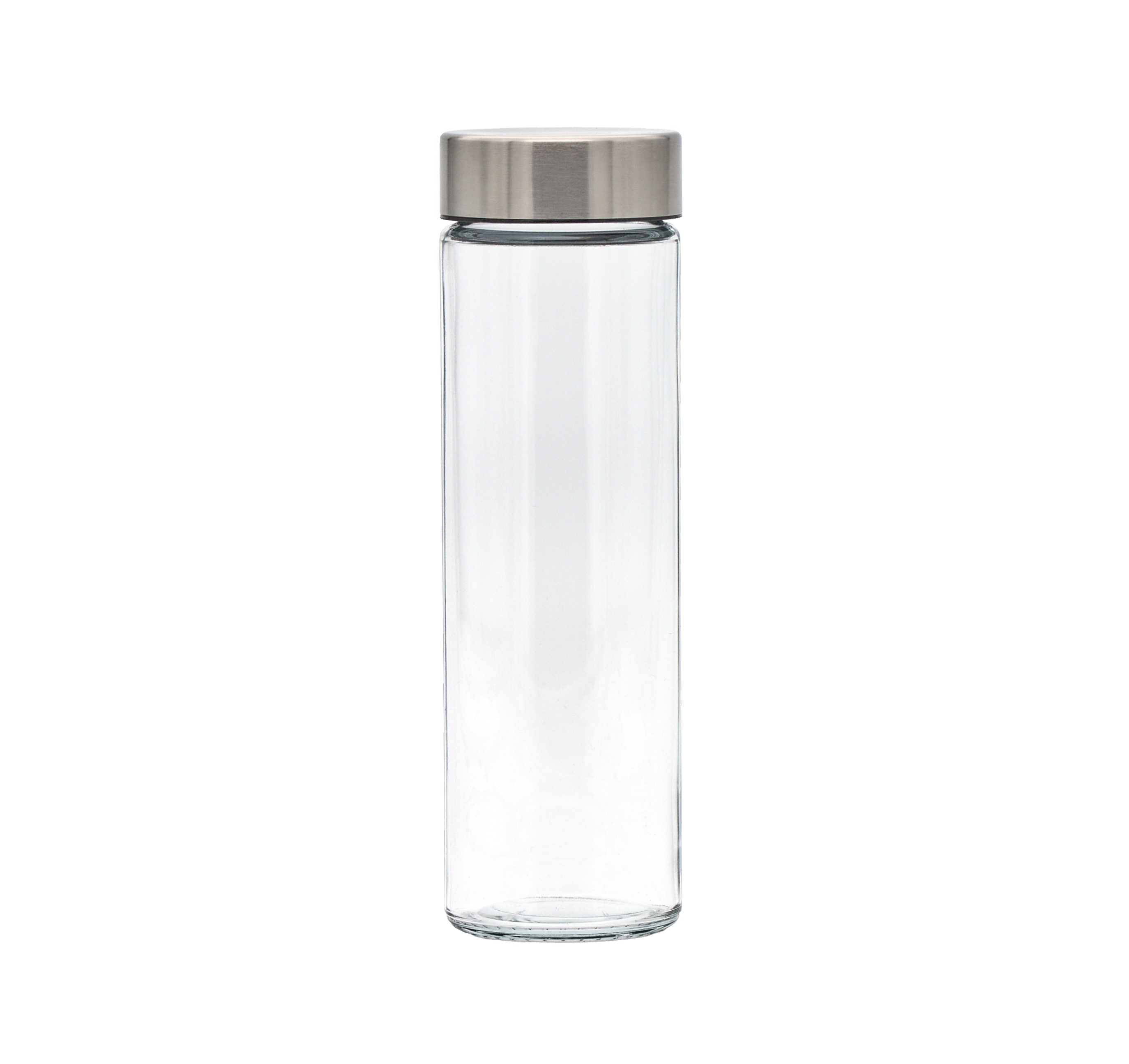 Exklusive SIMAX Trinkflasche aus Borosilikatglas in einfachen zylindrischen Design ohne Siebeinsatz und einer Füllmenge von 500 ml